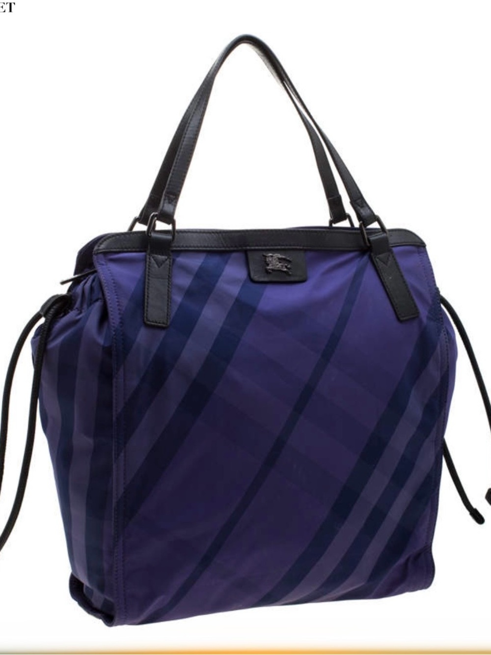 Burberry Purple/Black Nova Check Nylon Packable Tote . Very sort after bag.
